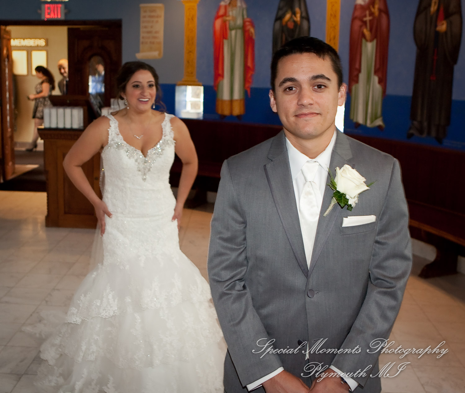 Stefanie & David at St. John Greek Orthodox Sterling Hts. MI wedding photography