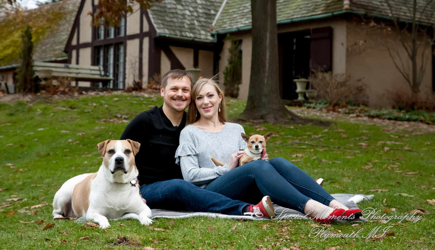 Kimberly & Matthew at Downtown Farmington MI LGBTQ engagement photography