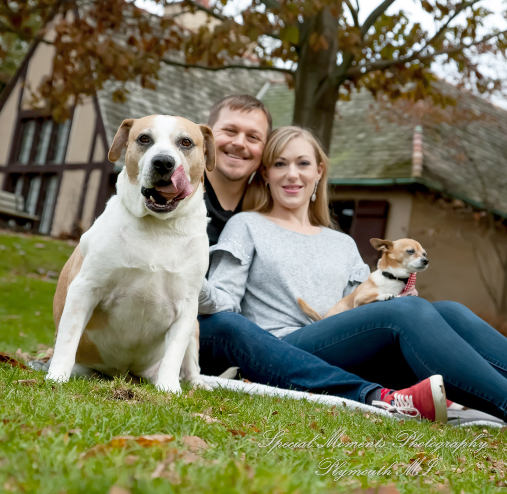 Kimberly & Matthew at Downtown Farmington MI LGBTQ engagement photography