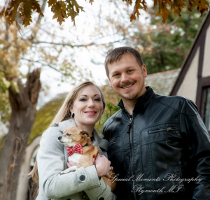 Kimberly & Matthew at Downtown Farmington MI LGBTQ engagement photography