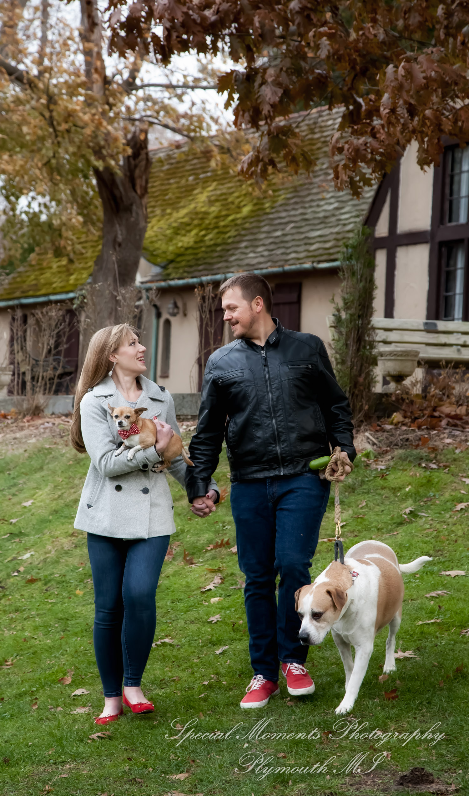 Kimberly & Matthew at Downtown Farmington MI LGBTQ engagement photography