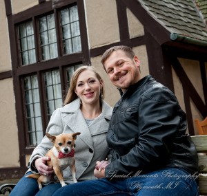 Kimberly & Matthew at Downtown Farmington MI LGBTQ engagement photography