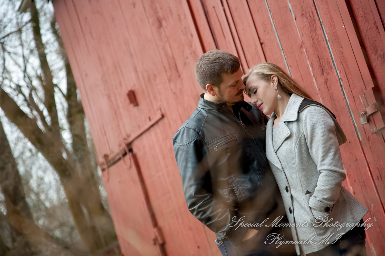 Kimberly & Matthew at Downtown Farmington MI LGBTQ engagement photography