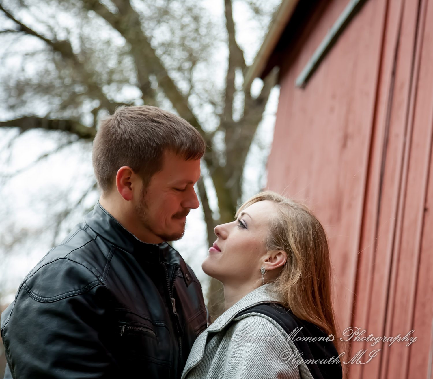 Kimberly & Matthew at Downtown Farmington MI LGBTQ engagement photography