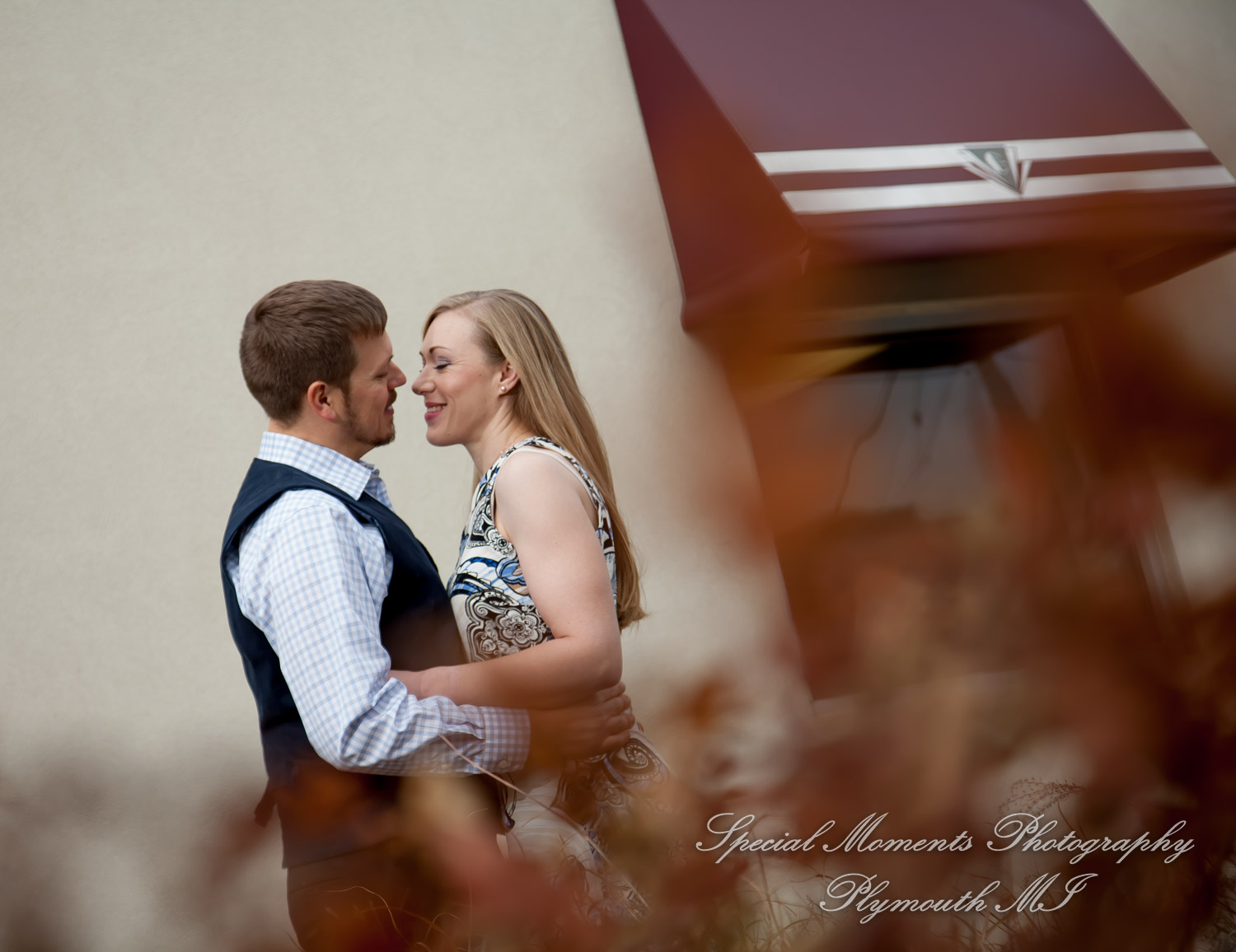 Kimberly & Matthew at Downtown Farmington MI LGBTQ engagement photography