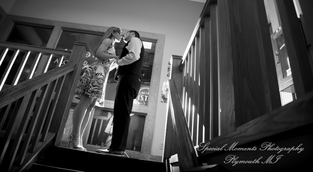 Kimberly & Matthew at Downtown Farmington MI LGBTQ engagement photography