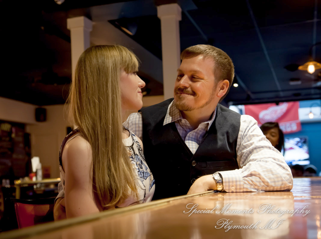 Kimberly & Matthew at Downtown Farmington MI LGBTQ engagement photography