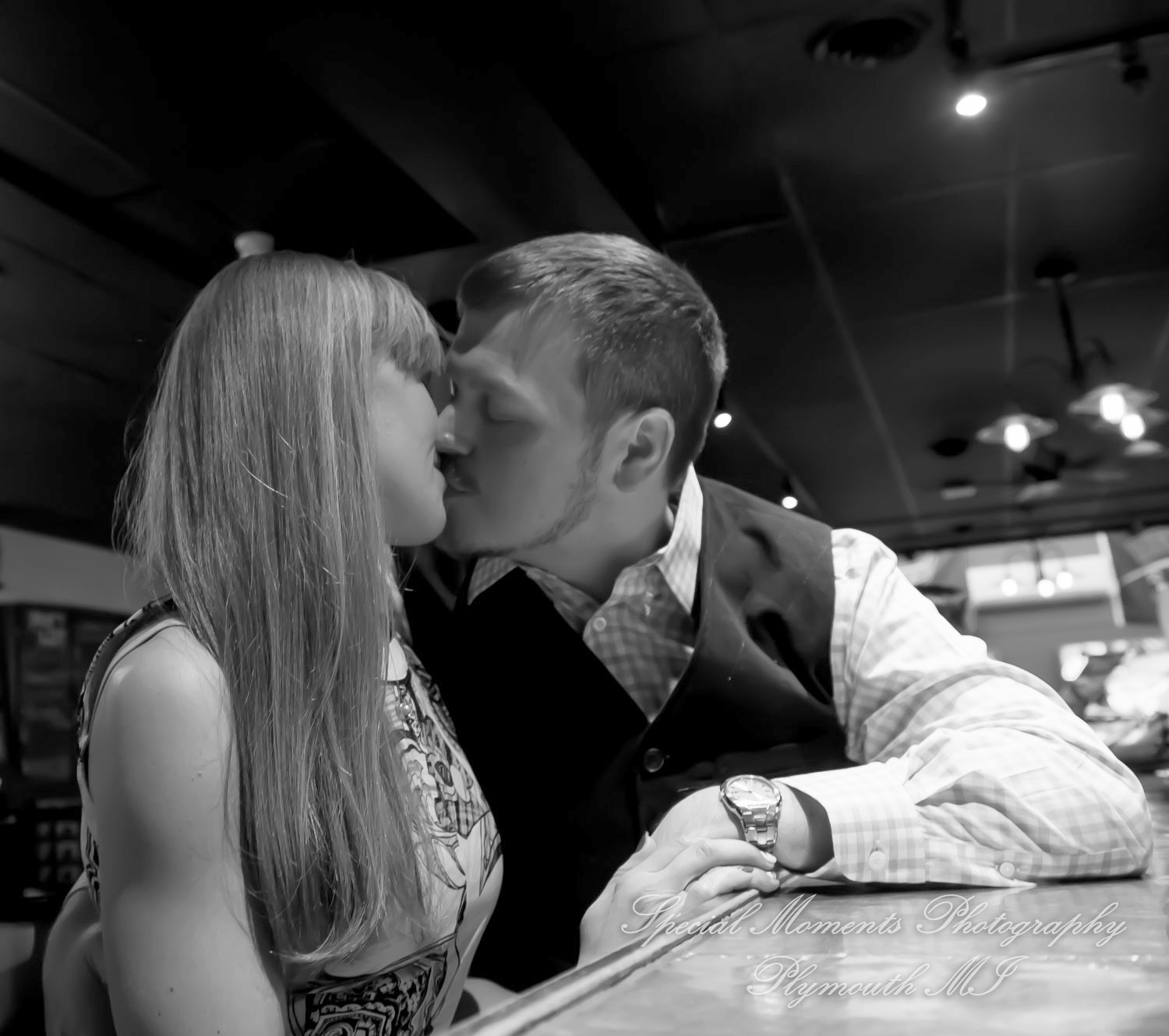 Kimberly & Matthew at Downtown Farmington MI LGBTQ engagement photography