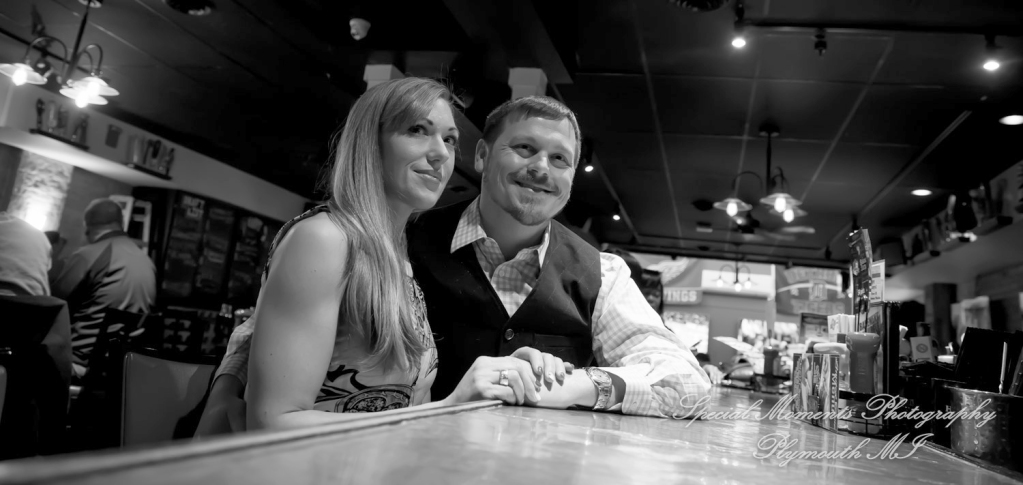 Kimberly & Matthew at Downtown Farmington MI LGBTQ engagement photography