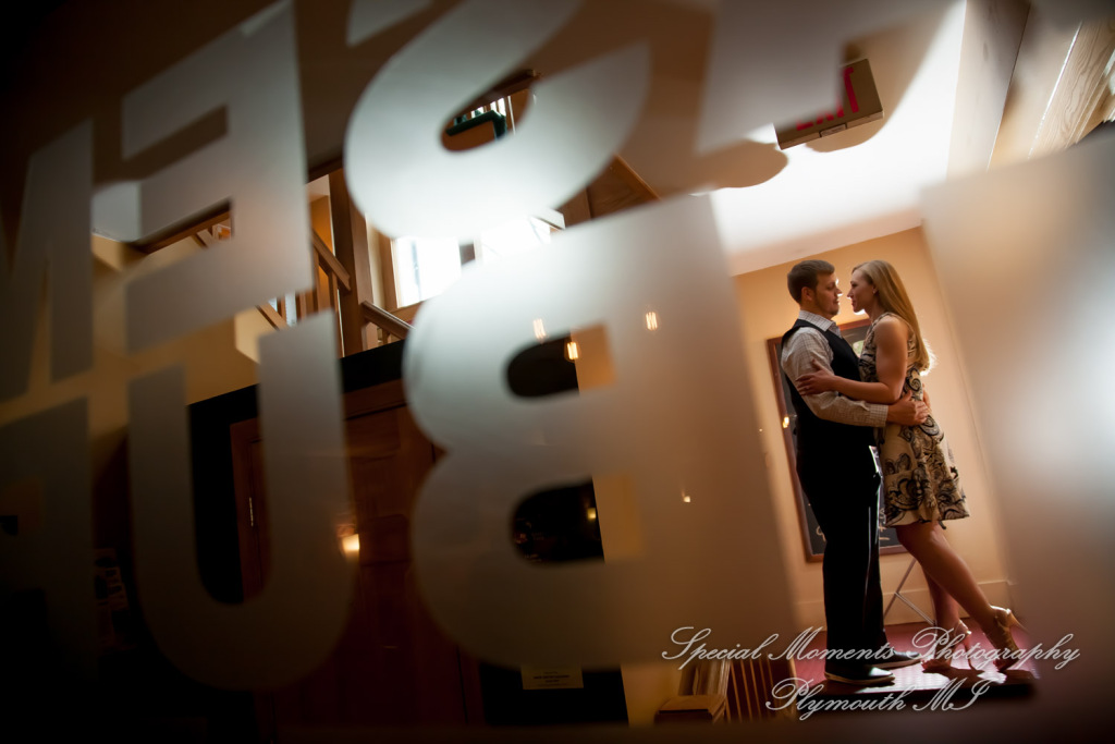Kimberly & Matthew at Downtown Farmington MI LGBTQ engagement photography