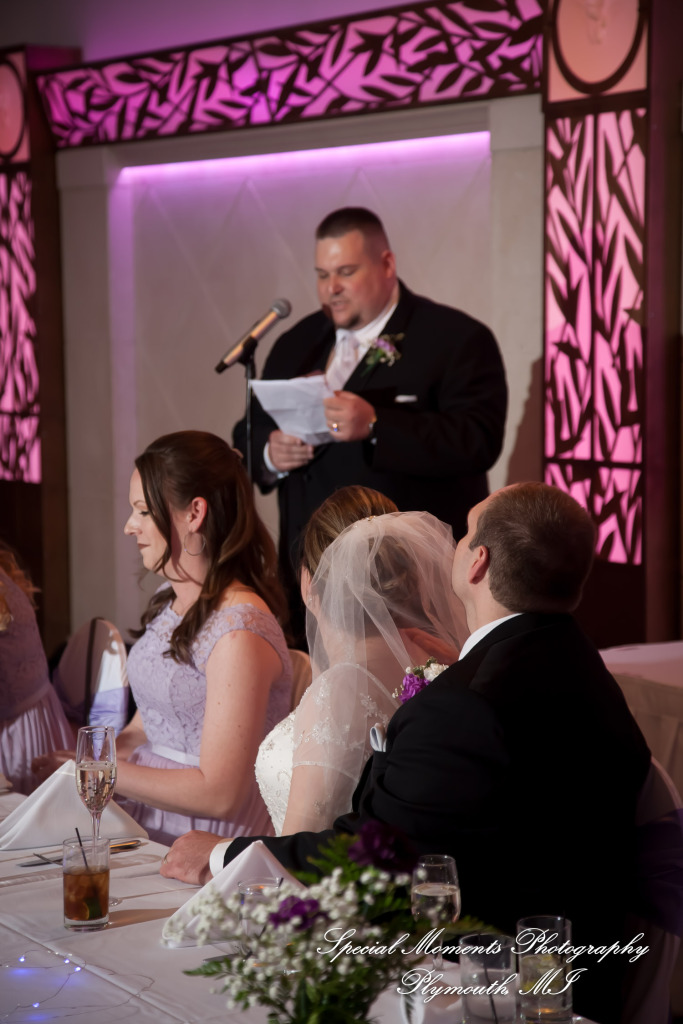 Sarah & John at Arnaldo's Banquet Center Riverview MI wedding photograph