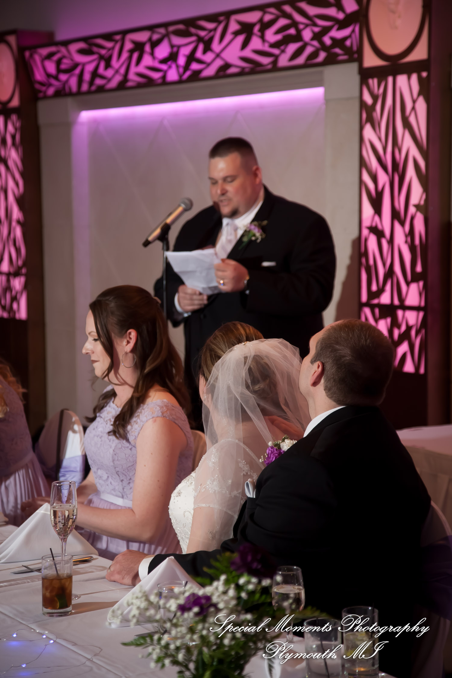 Sarah & John at Arnaldo's Banquet Center Riverview MI wedding photograph