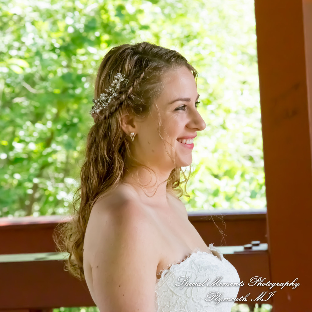 Sydney & John at Ford Field Park Bridge Dearborn MI wedding photography