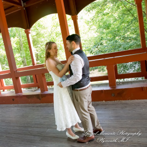 Sydney & John at Ford Field Park Bridge Dearborn MI wedding photography
