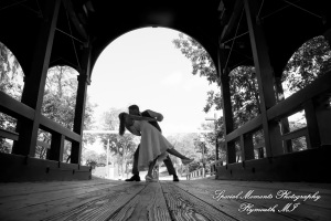 Sydney & John at Ford Field Park Bridge Dearborn MI wedding photography