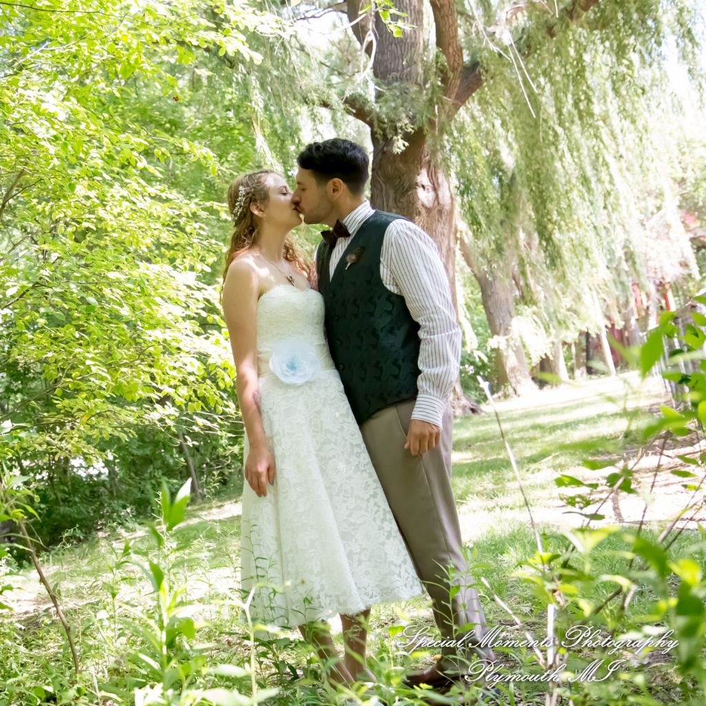 Sydney & John at Ford Field Park Bridge Dearborn MI wedding photography