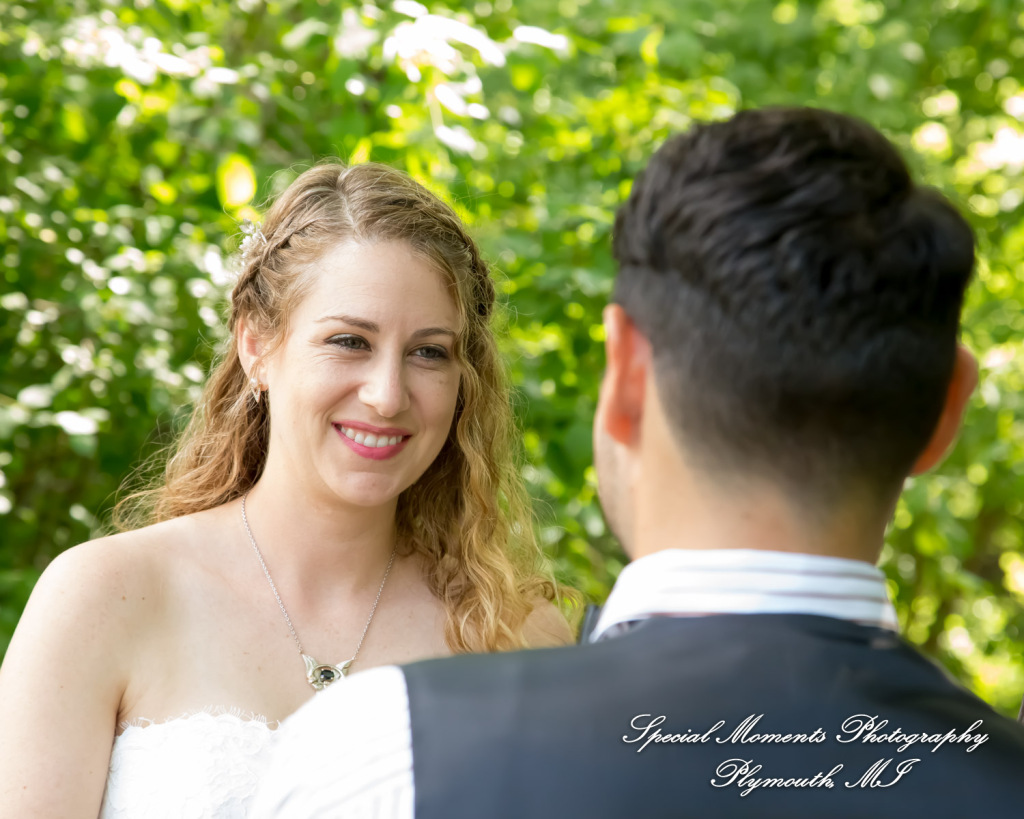 Sydney & John at Ford Field Park Bridge Dearborn MI wedding photography