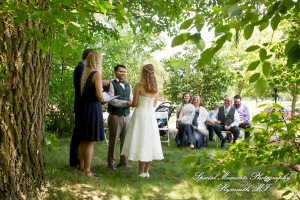 Sydney & John at Ford Field Park Bridge Dearborn MI wedding photography