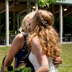 Sydney & John at Ford Field Park Bridge Dearborn MI wedding photography