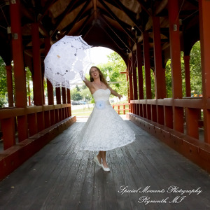 Sydney & John at Ford Field Park Bridge Dearborn MI wedding photography
