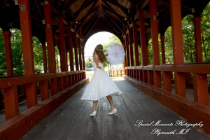 Sydney & John at Ford Field Park Bridge Dearborn MI wedding photography