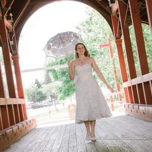 Sydney & John at Ford Field Park Bridge Dearborn MI wedding photography