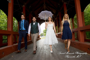 Sydney & John at Ford Field Park Bridge Dearborn MI wedding photography