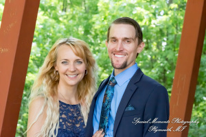 Sydney & John at Ford Field Park Bridge Dearborn MI wedding photography