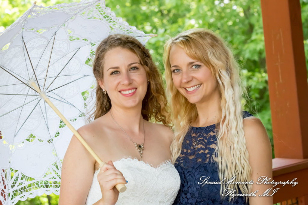 Sydney & John at Ford Field Park Bridge Dearborn MI wedding photography