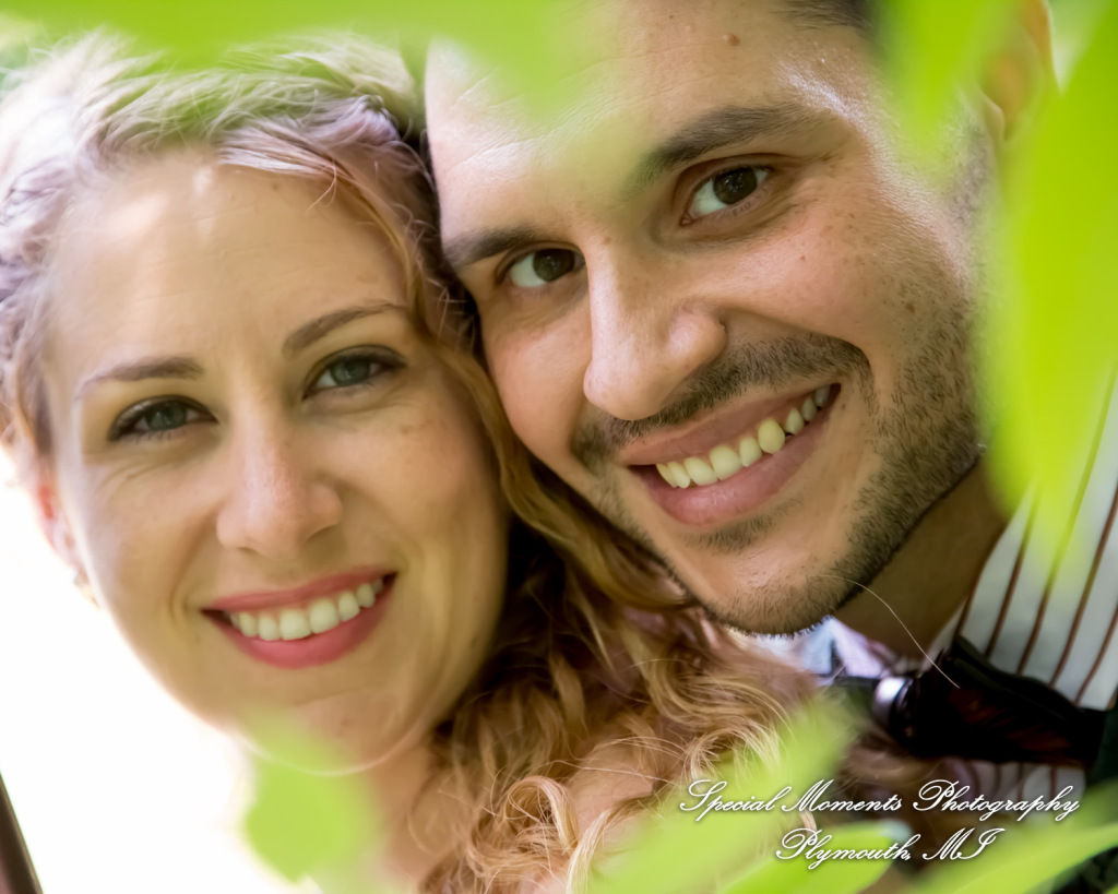 Sydney & John at Ford Field Park Bridge Dearborn MI wedding photography