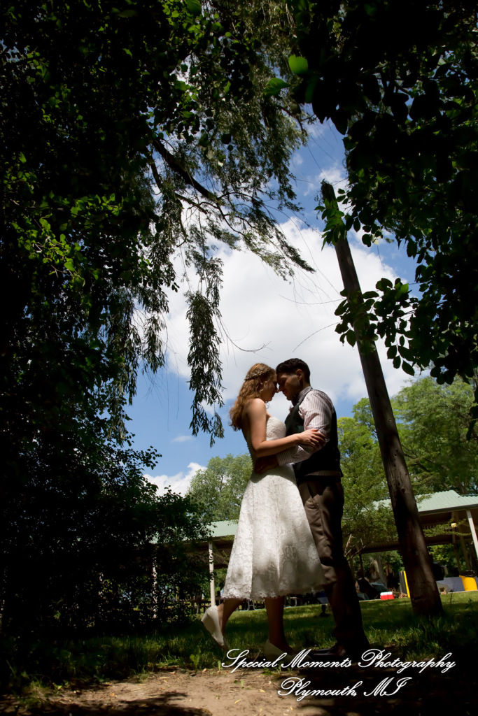 Sydney & John at Ford Field Park Bridge Dearborn MI wedding photography