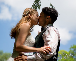 Sydney & John at Ford Field Park Bridge Dearborn MI wedding photography