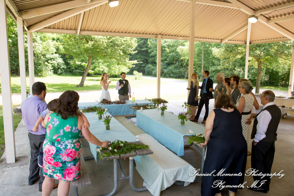 Sydney & John at Ford Field Park Bridge Dearborn MI wedding photography