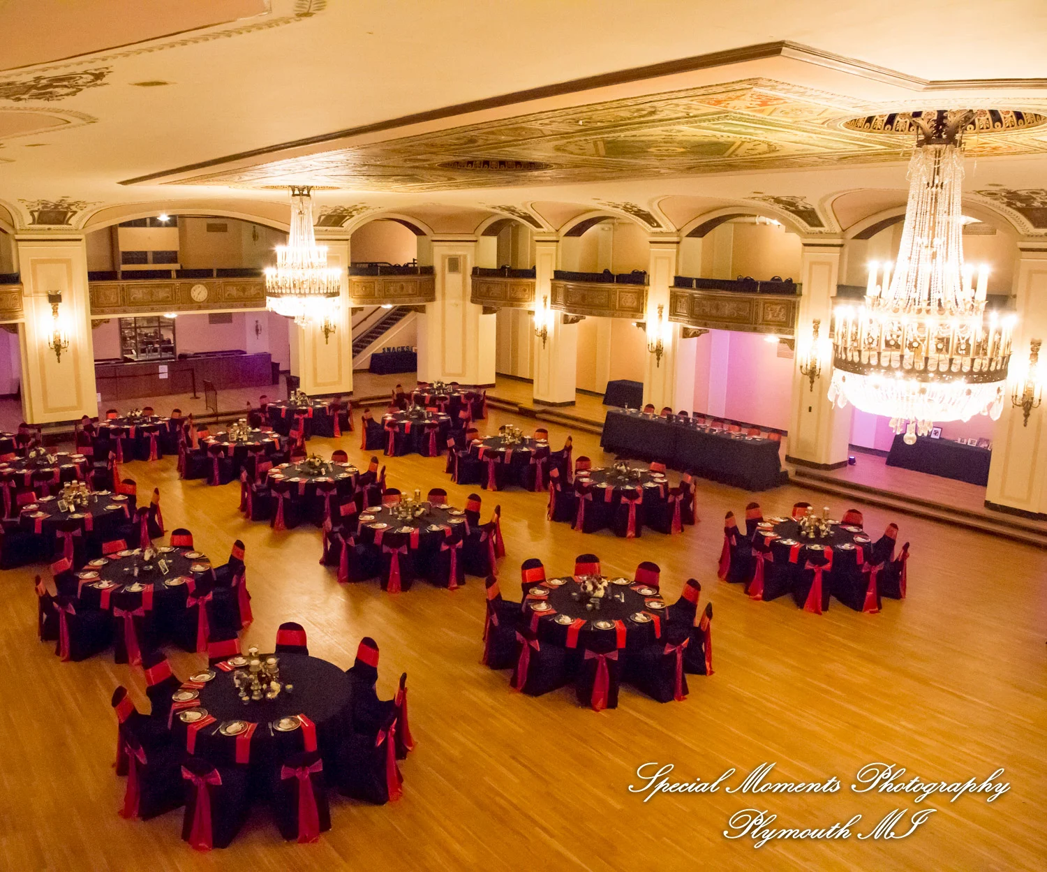 Masonic Temple Detroit MI wedding photograph