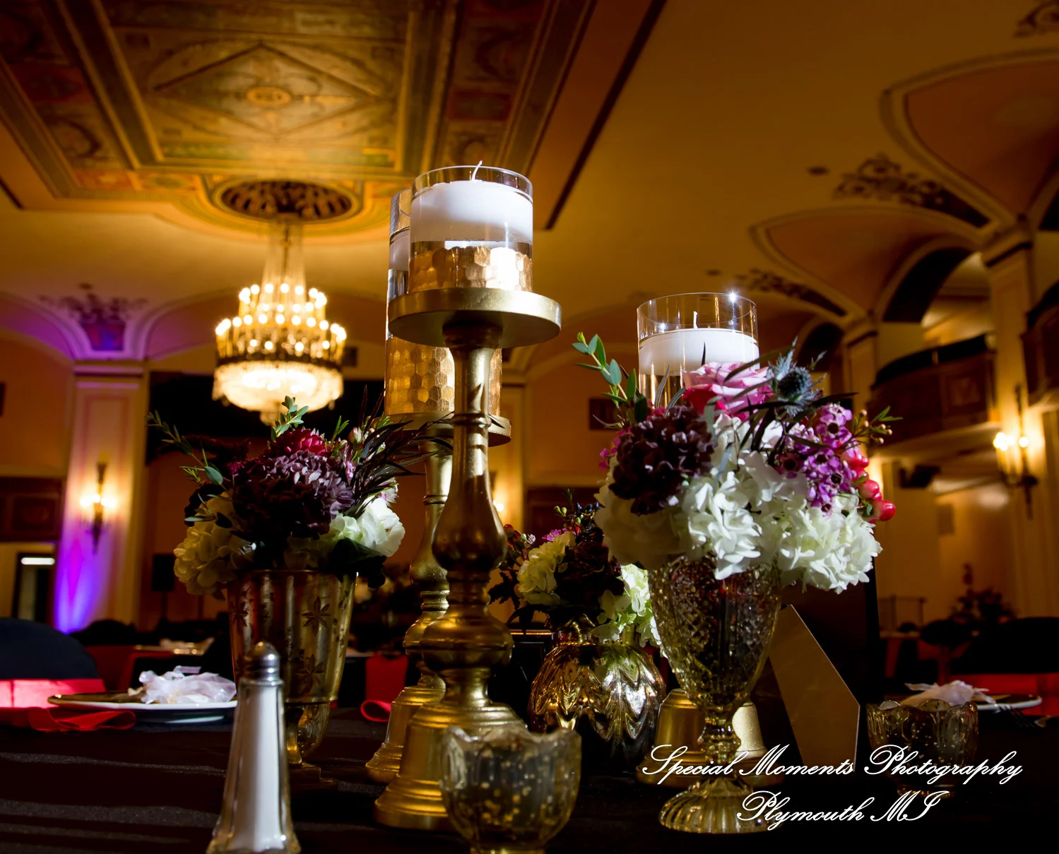 Masonic Temple Detroit MI wedding photograph