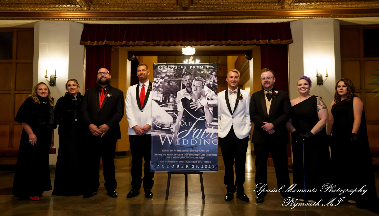 Masonic Temple Detroit MI wedding photograph