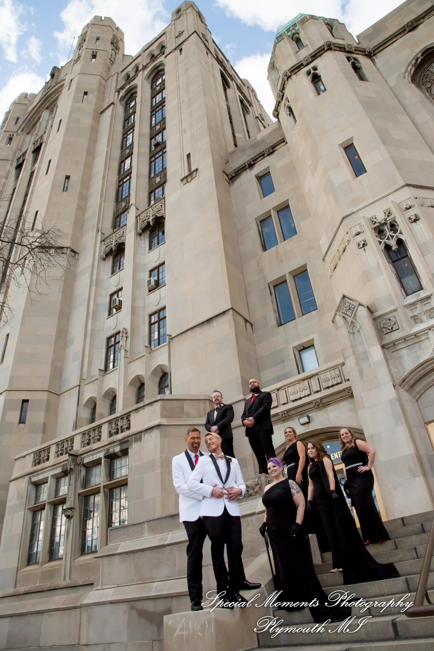 Masonic Temple Detroit MI wedding photograph