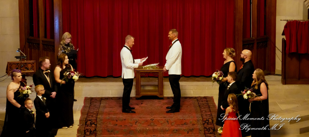 Scot & Eric at Masonic Temple Detroit MI LGBTQ wedding photography