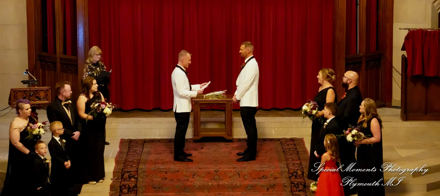 Masonic Temple Detroit MI wedding photograph