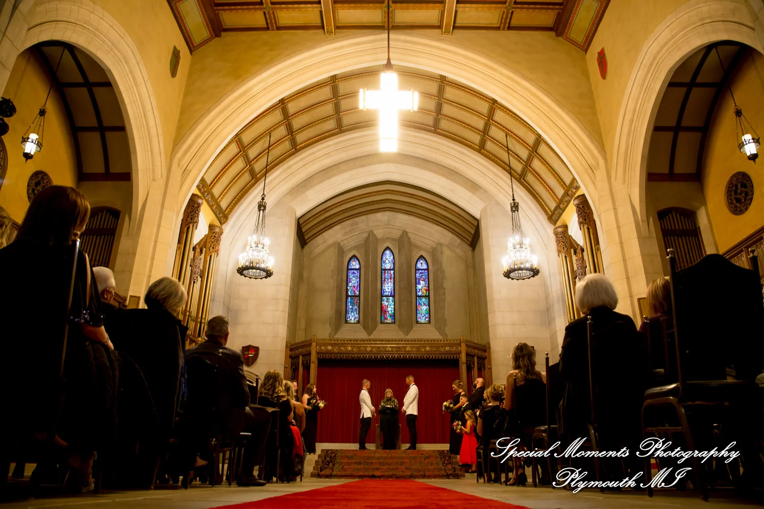 Masonic Temple Detroit MI wedding photograph