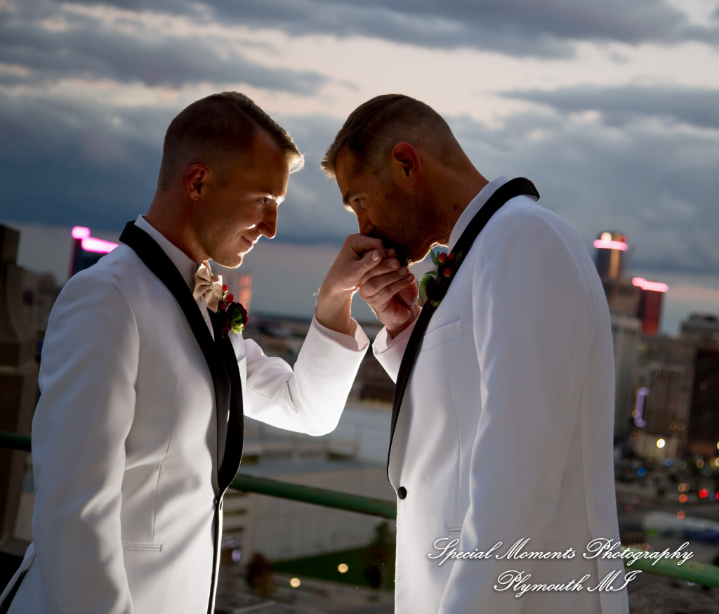 Scot & Eric at Masonic Temple Detroit MI LGBTQ wedding photography
