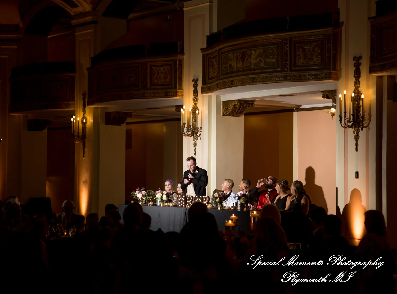 Masonic Temple Detroit MI wedding photograph