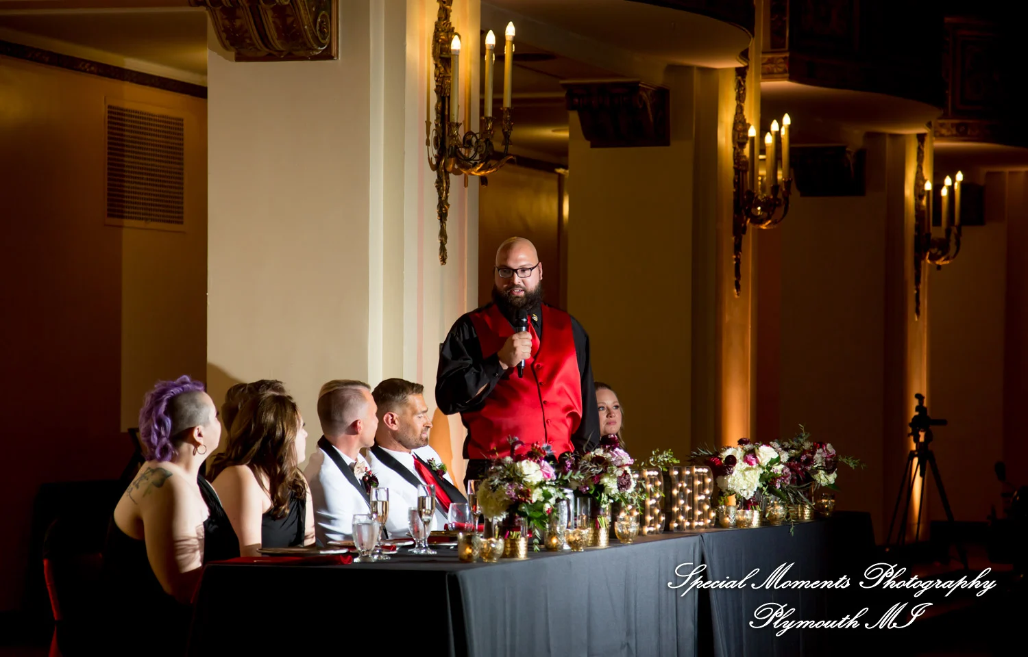 Masonic Temple Detroit MI wedding photograph