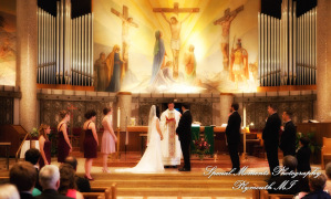 Katherine & Dave at St. Clare of Montefalco Grosse Pointe Park MI wedding photography