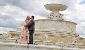 Melissa & Philip at Belle Isle Fountain Detroit MI engagement photography