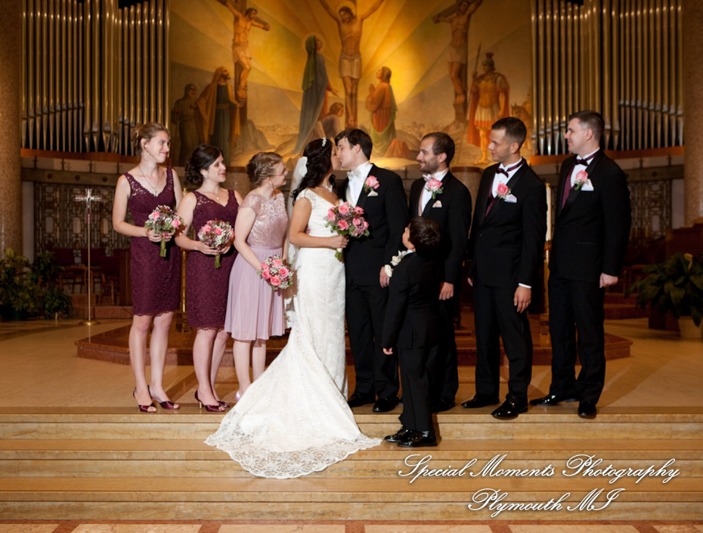 Katherine & Dave at St. Clare of Montefalco Grosse Pointe Park MI wedding photography