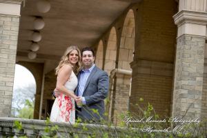 Melissa & Philip at Belle Isle Fountain Detroit MI engagement photography