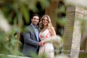 Melissa & Philip at Belle Isle Fountain Detroit MI engagement photography