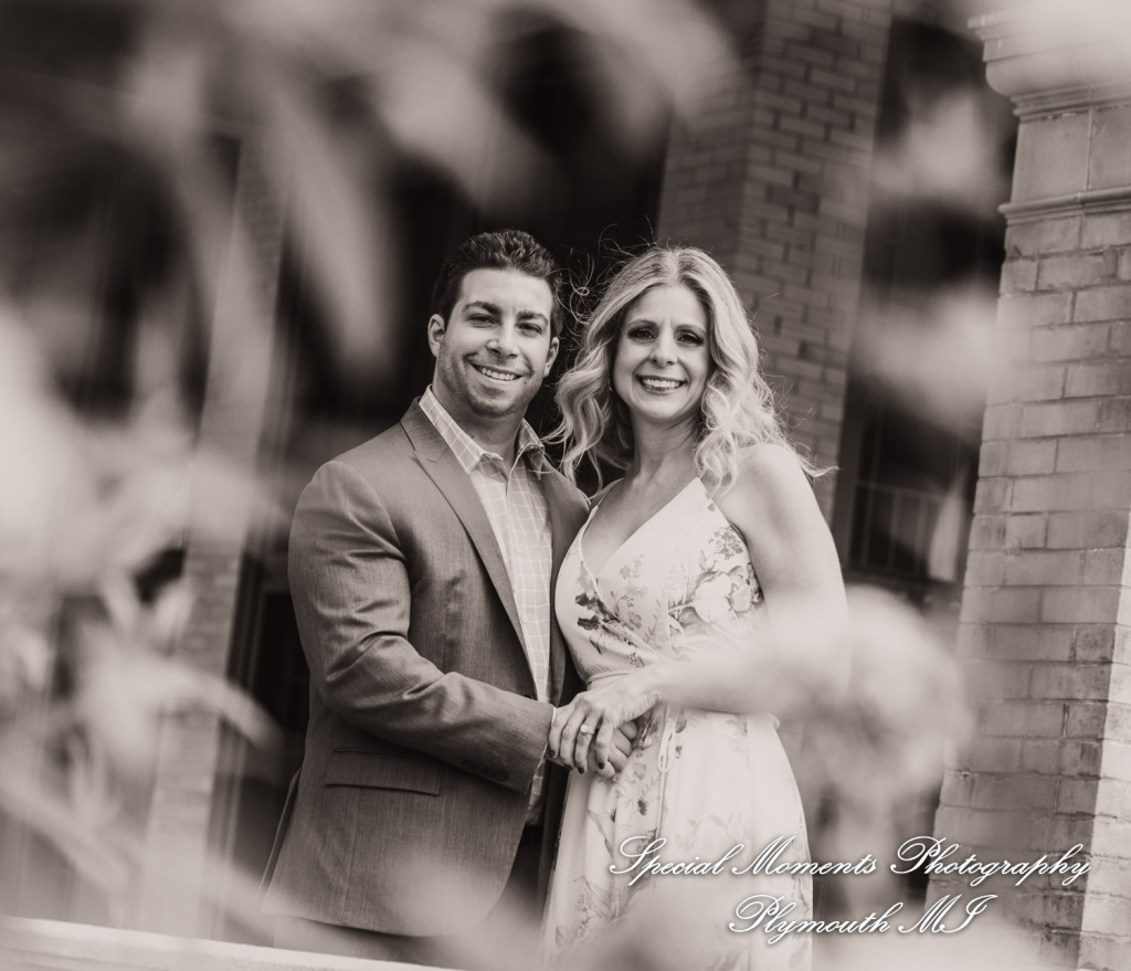 Melissa & Philip at Belle Isle Fountain Detroit MI engagement photography