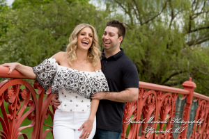 Melissa & Philip at Belle Isle Fountain Detroit MI engagement photography